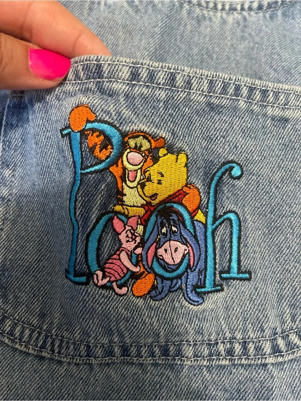 Vintage Disney Winnie Pooh Denim Jumper Dress